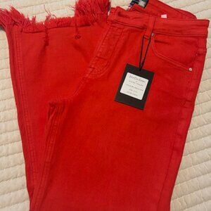 RISEN FRAYED JEANS IN FIESTA RED 13/31